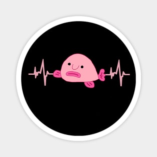 Blobfish heartbeat EKG ocean ugly blob Magnet